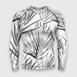 Рашгард мужской Монохромные Листья Пальм, цвет: 3D-принт