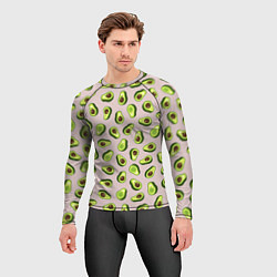 Рашгард мужской Авокадо, текстильный паттерн, цвет: 3D-принт — фото 2