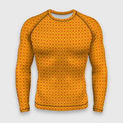 Рашгард мужской Оранжевые классические узоры, цвет: 3D-принт