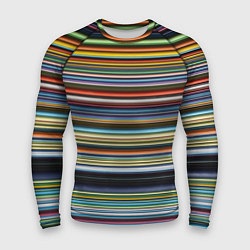 Рашгард мужской Абстрактное множество разноцветных линий, цвет: 3D-принт