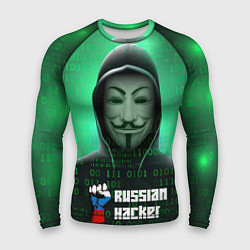 Мужской рашгард Russian hacker green