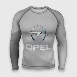 Рашгард мужской Opel - серая абстракция, цвет: 3D-принт