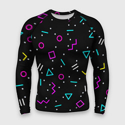 Мужской рашгард Colored neon geometric shapes