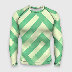 Рашгард мужской Зеленые геометрические узоры, цвет: 3D-принт