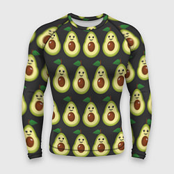 Рашгард мужской Авокадо Паттерн - Черная версия, цвет: 3D-принт