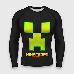 Мужской рашгард Minecraft: neon logo