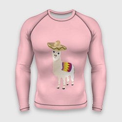 Рашгард мужской Забавная лама в сомбреро, цвет: 3D-принт