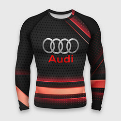 Рашгард мужской Audi абстракция карбон, цвет: 3D-принт