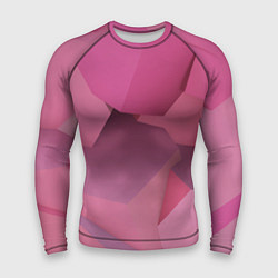 Рашгард мужской Розовые геометрические фигуры, цвет: 3D-принт
