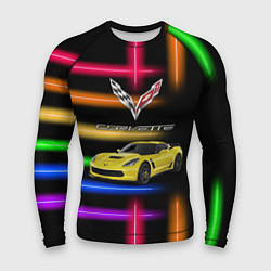 Рашгард мужской Chevrolet Corvette - гоночная команда - Motorsport, цвет: 3D-принт