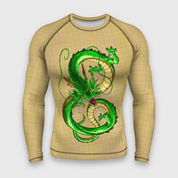 Рашгард мужской Зелёный дракон в форме цифры 8, цвет: 3D-принт