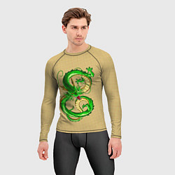Рашгард мужской Зелёный дракон в форме цифры 8, цвет: 3D-принт — фото 2