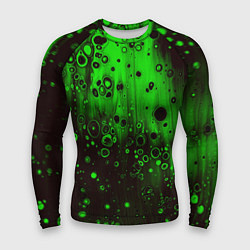 Рашгард мужской Зелёные краски и вода, цвет: 3D-принт