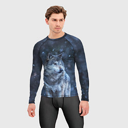 Рашгард мужской Лесной волк, цвет: 3D-принт — фото 2