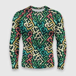 Рашгард мужской Граффити абстрактные фигуры, цвет: 3D-принт