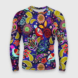 Рашгард мужской Multicolored floral patterns, цвет: 3D-принт