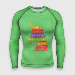 Рашгард мужской Поп ит единорог на траве, цвет: 3D-принт