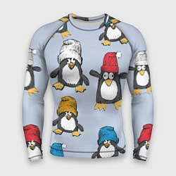 Рашгард мужской Смешные пингвины, цвет: 3D-принт