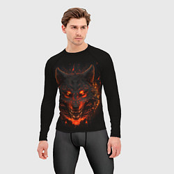 Рашгард мужской Морда огненного волка, цвет: 3D-принт — фото 2