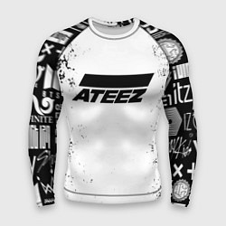 Рашгард мужской Ateez black and white, цвет: 3D-принт