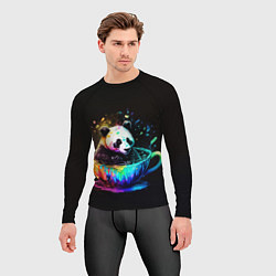 Рашгард мужской Панда в кружке, цвет: 3D-принт — фото 2