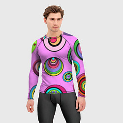 Рашгард мужской Разноцветные круги, цвет: 3D-принт — фото 2
