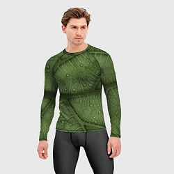 Рашгард мужской Текстура зелёной листы, цвет: 3D-принт — фото 2