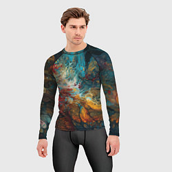 Рашгард мужской Яркий флюид арт, цвет: 3D-принт — фото 2