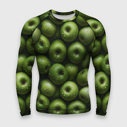 Рашгард мужской Сочная текстура из зеленых яблок, цвет: 3D-принт