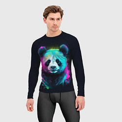 Рашгард мужской Панда в неоновых красках, цвет: 3D-принт — фото 2