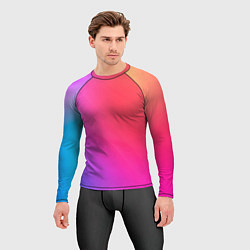 Рашгард мужской Цветной градиент, цвет: 3D-принт — фото 2