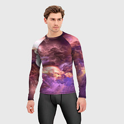 Рашгард мужской Фиолетовое облако, цвет: 3D-принт — фото 2
