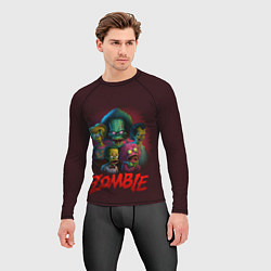Рашгард мужской Симпсоны зомби, цвет: 3D-принт — фото 2
