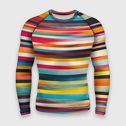Мужской рашгард Разноцветные горизонтальные полосы