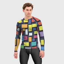 Рашгард мужской Тетрис цветные кубики, цвет: 3D-принт — фото 2