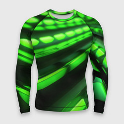 Мужской рашгард Green neon abstract