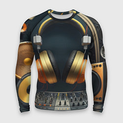 Мужской рашгард Золотые наушники