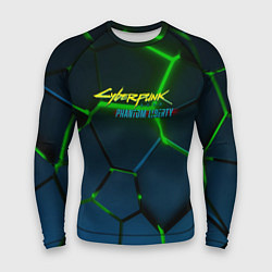 Мужской рашгард Cyberpunk 2077 phantom liberty green neon