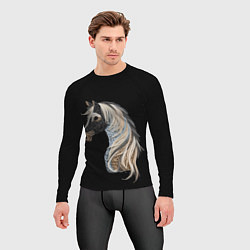 Рашгард мужской Вышивка Лошадь, цвет: 3D-принт — фото 2