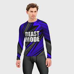 Рашгард мужской Beast mode - синяя униформа, цвет: 3D-принт — фото 2