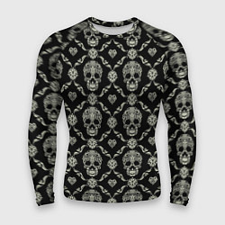 Рашгард мужской Узор с черепами Pattern with skulls, цвет: 3D-принт