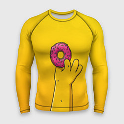Рашгард мужской Гомер и пончик, цвет: 3D-принт