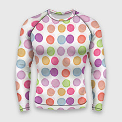 Рашгард мужской Цветные кружочки, цвет: 3D-принт