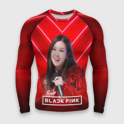 Мужской рашгард Rose Blackpink red