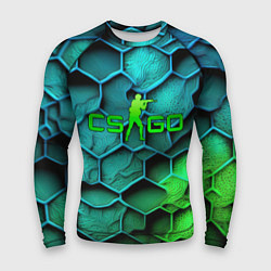 Мужской рашгард CS GO green blue