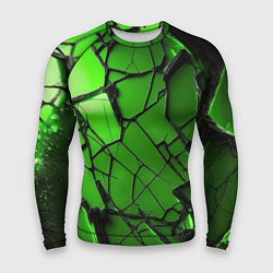 Рашгард мужской Зеленое треснутое стекло, цвет: 3D-принт