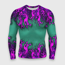 Рашгард мужской Фиолетовое пламя, цвет: 3D-принт