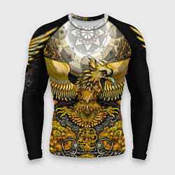 Рашгард мужской Золотой орёл - славянский орнамент, цвет: 3D-принт
