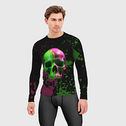 Рашгард мужской Кислотный череп в краске, цвет: 3D-принт — фото 2