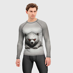 Рашгард мужской Агрессивный медвежонок, цвет: 3D-принт — фото 2